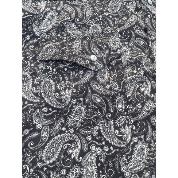 Rafter C Pearl Snap XXLT Paisley Print Western Rodeo Shirt Button Up Cowboy - Picture 7 of 12